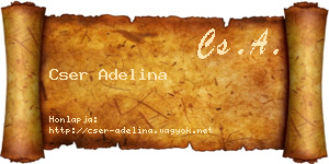 Cser Adelina névjegykártya